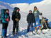 Групповое фото героев спуска на лыжах